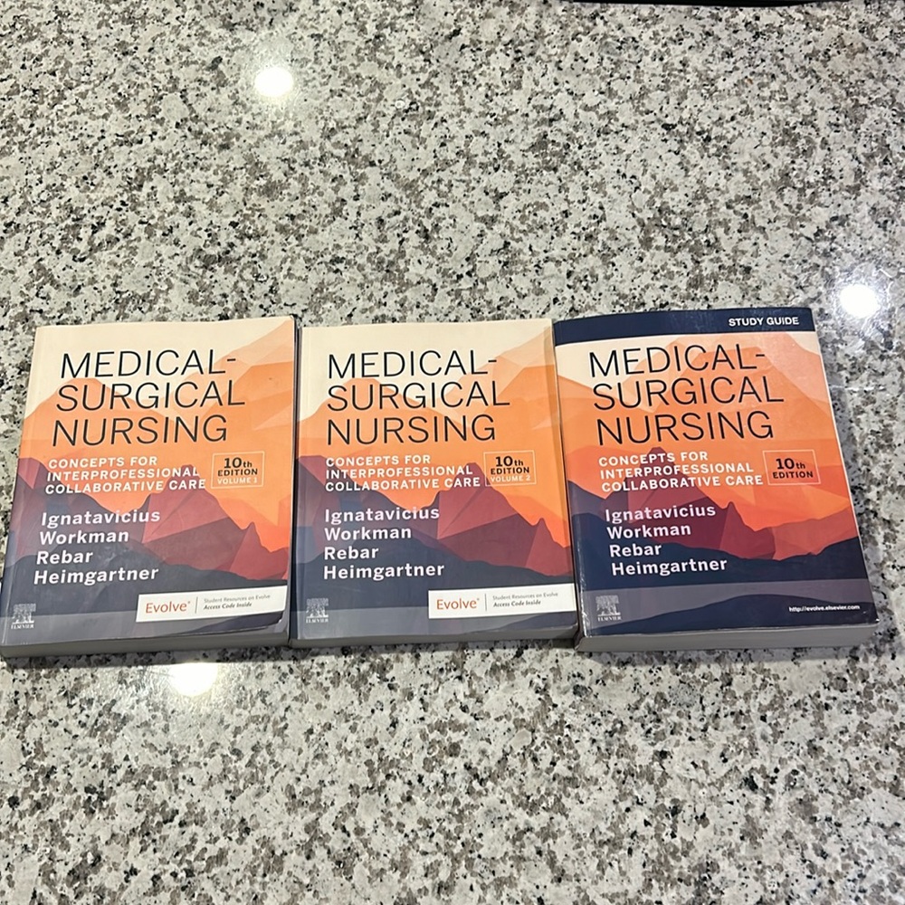 Medical-Surgical Nursing 10th Edition. Volume 1, Volume 2 and Study Guide